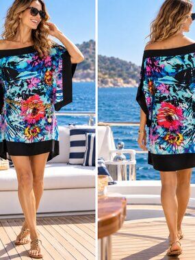 Cache | Vintage | Changing Silhouette Kimono-Sleeve Top/Tunic/Mini | M | Y2K